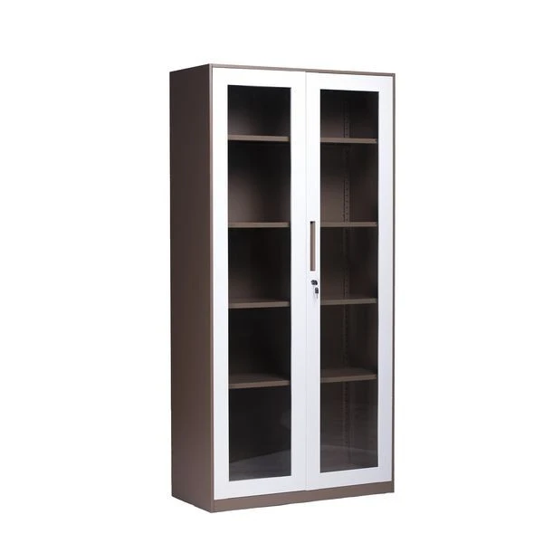 Steel cupboard with glass door